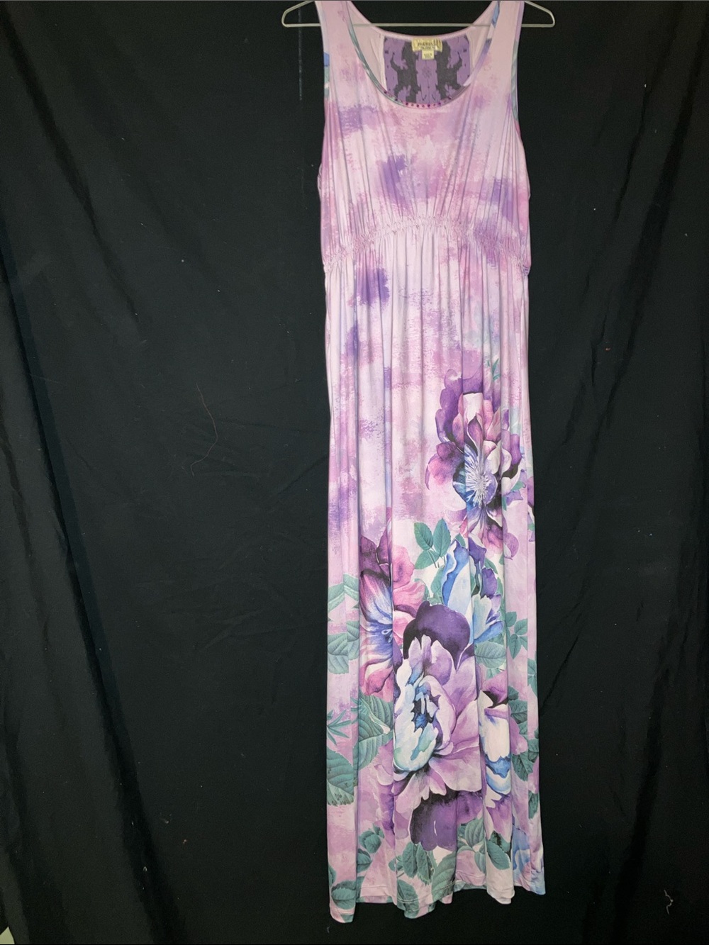 ONE WORLD Lavender Floral Sleeveless Maxi Skirt